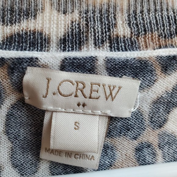 J. Crew Animal Print Crew Neck Sweater Size Small - Picture 10 of 16